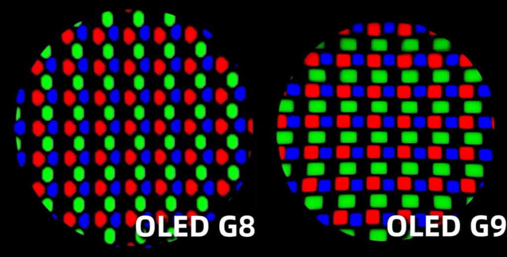 Samsung QD OLED 2023 Panel Subpixel Layout