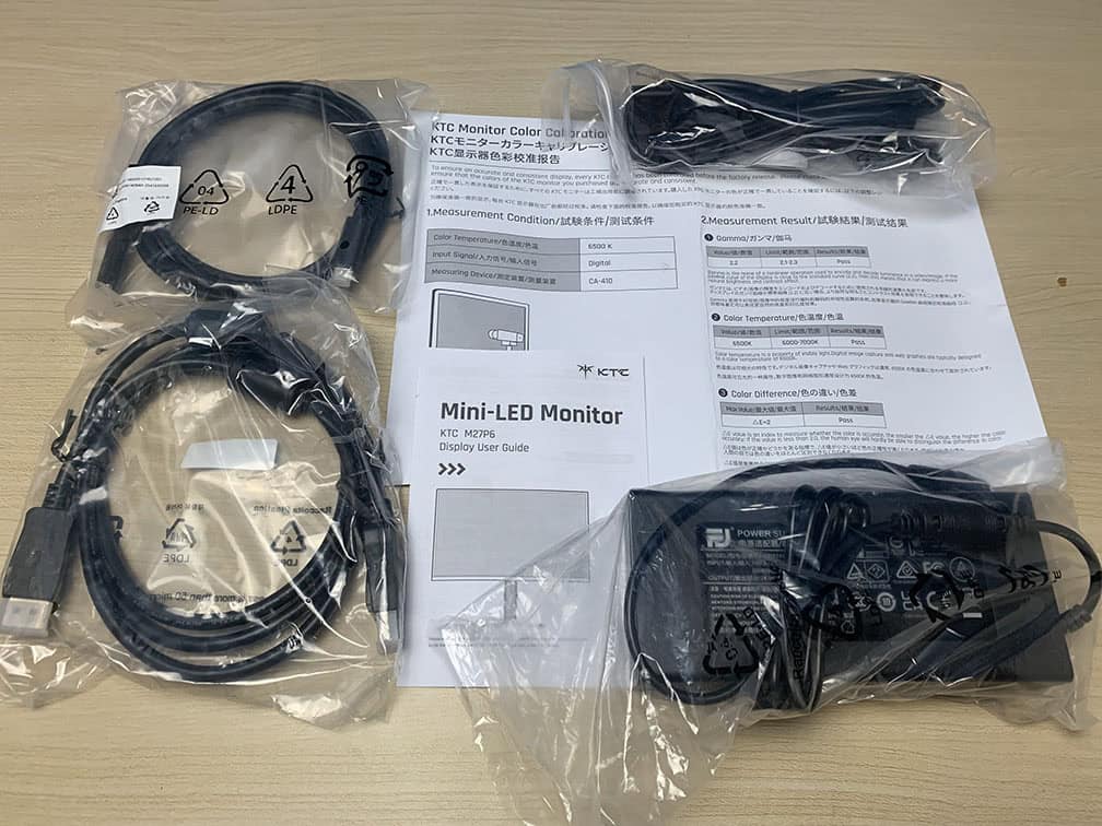 KTC M27P6 Cables