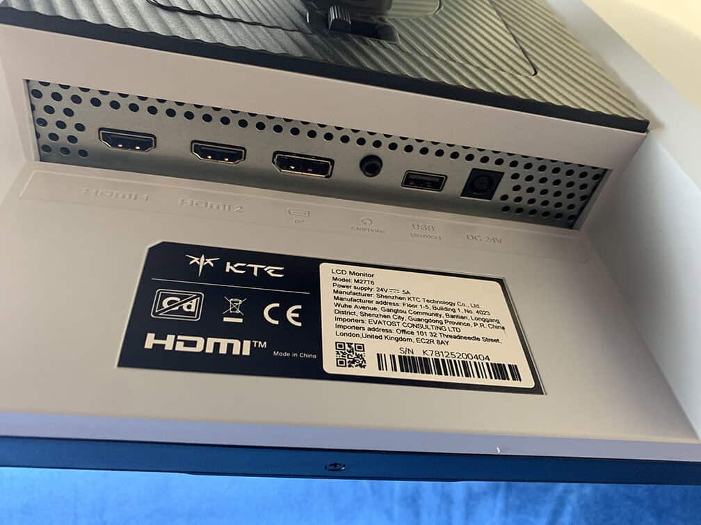 KTC M27T6 Ports