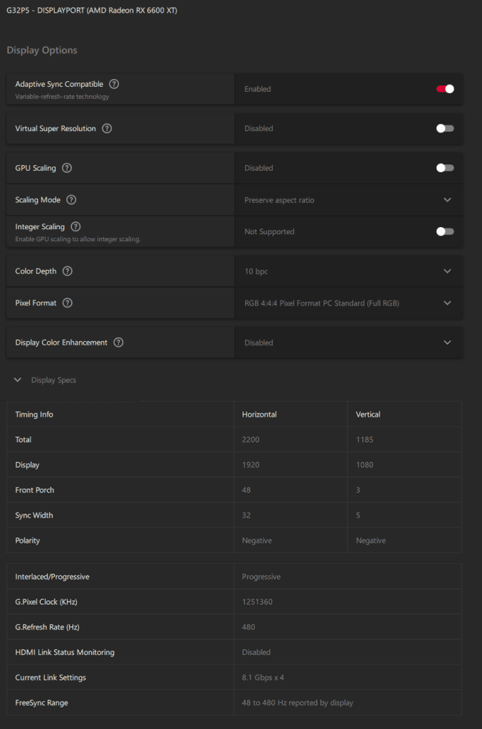 KTC G32P5 AMD FreeSync 480Hz