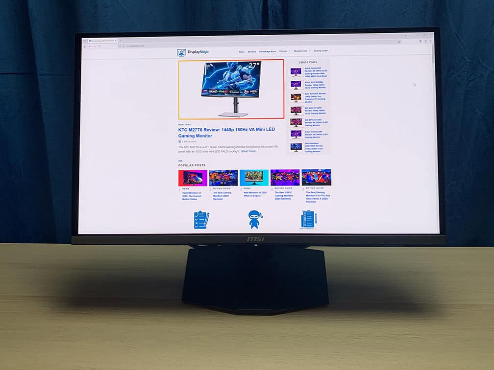 MSI MAG 272QP QD OLED X50 DisplayNinja Review