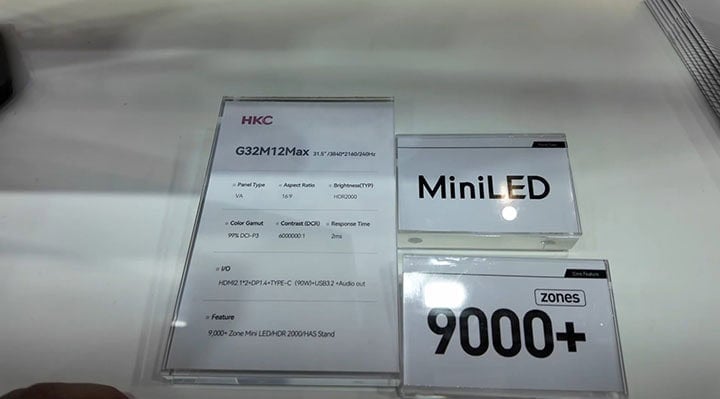 HKC G32M12Max Specs