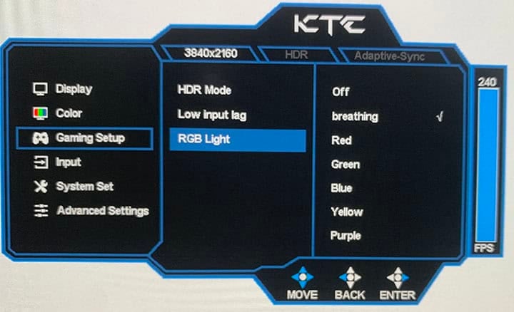 KTC G32P5 OSD Menu 6
