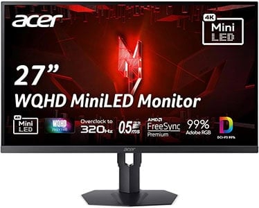 Acer XV275U F3 monitor