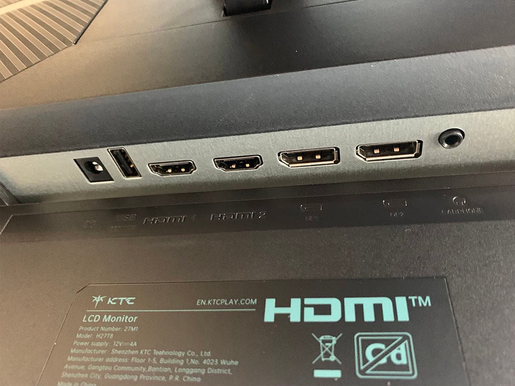 KTC 27M1 Ports