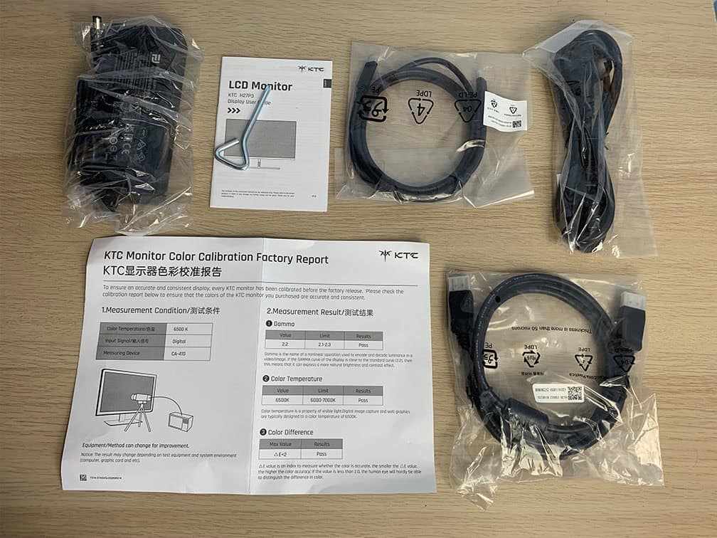 KTC H27P3 Cables