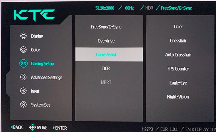 KTC H27P3 OSD Menu 6