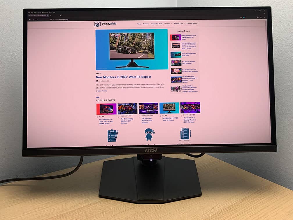 MSI MPG 271QR QD OLED X50 DisplayNinja Review