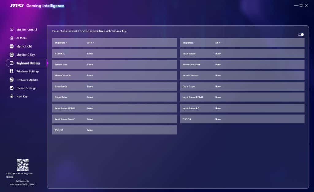 MSI MPG 271QR QD OLED X50 Gaming Intelligence 5