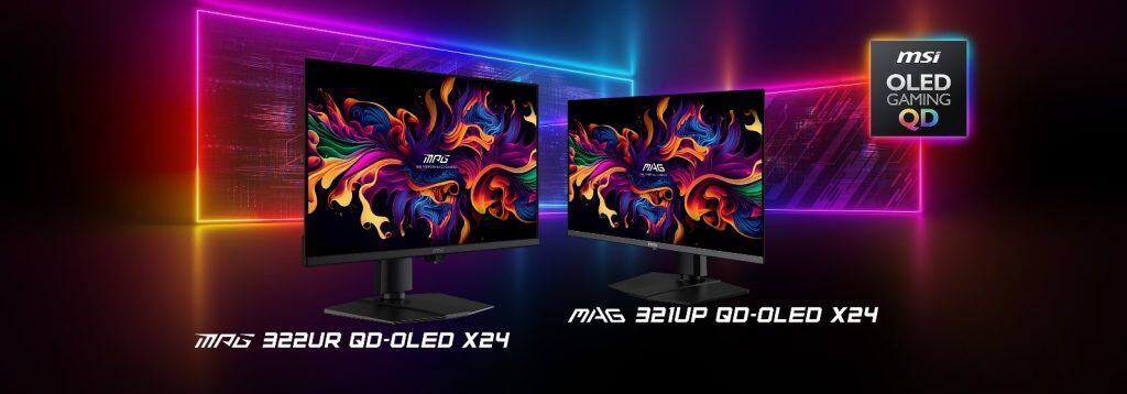 MSI MPG 322UR and MAG 321UP QD OLED X24