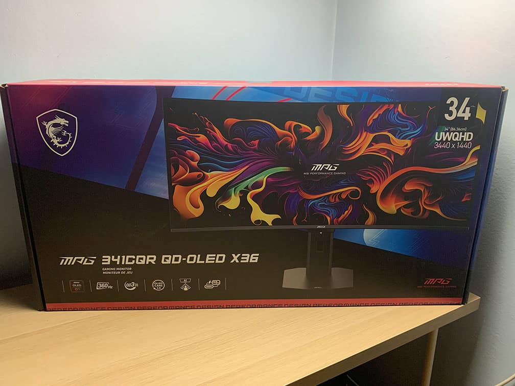 MSI MPG 341CQR QD OLED X36 Unboxing