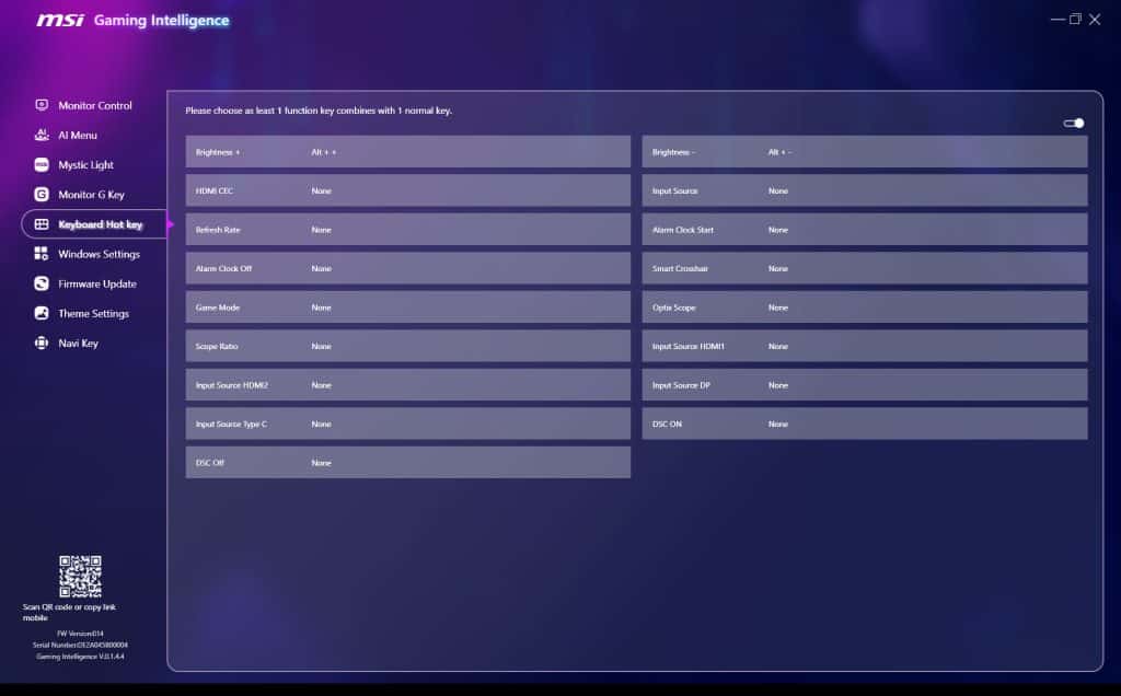 MSI MPG 341CQR QD OLED X36 OSD Menu 5