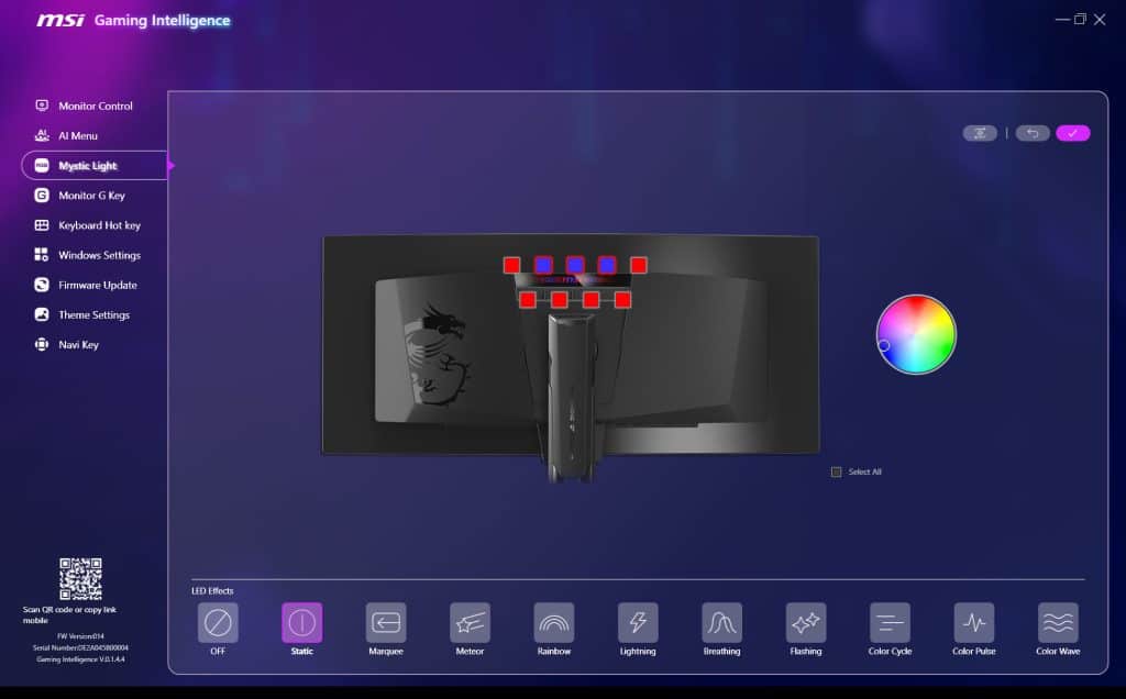 MSI MPG 341CQR QD OLED X36 OSD Menu 7