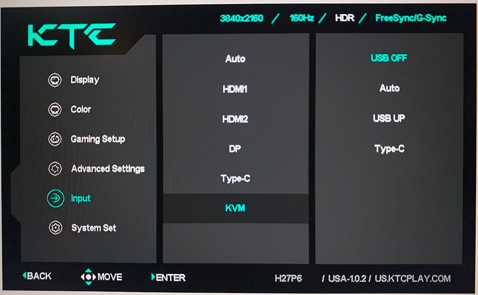 KTC H27P6 OSD Menu 12