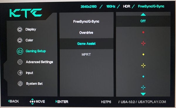 KTC H27P6 OSD Menu 8