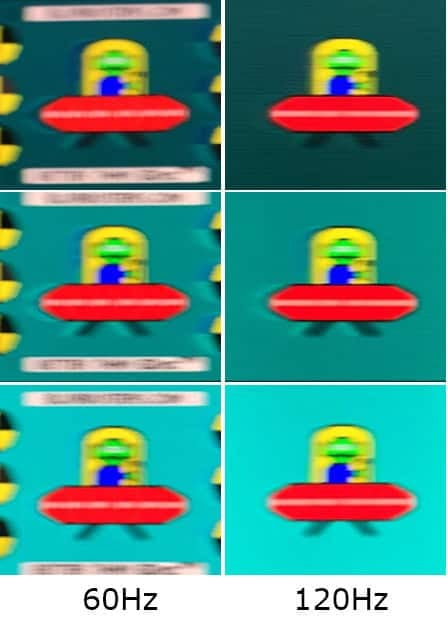 KTC H32P22P UFO Ghosting Test 60Hz and 120Hz