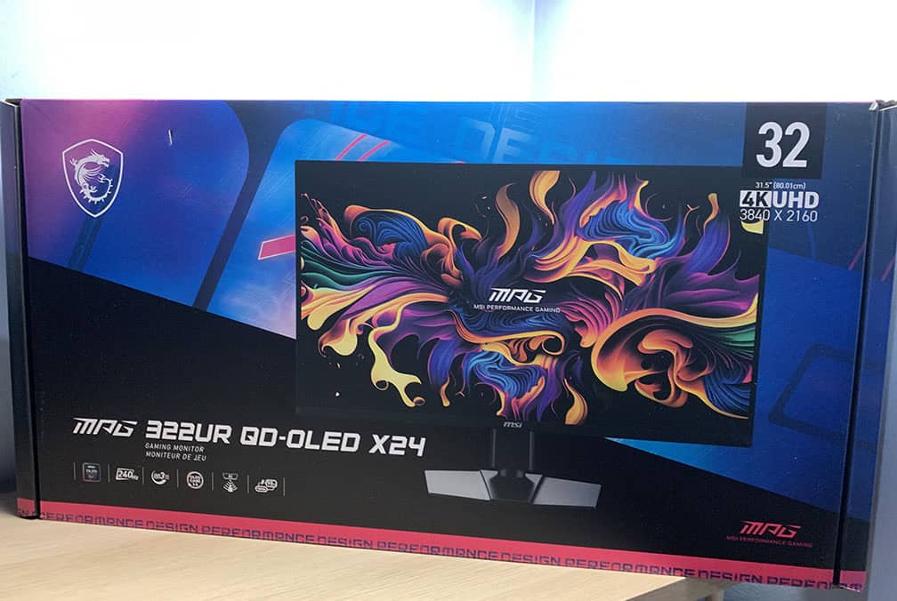 MSI MPG 322UR QD OLED X24 Unboxing