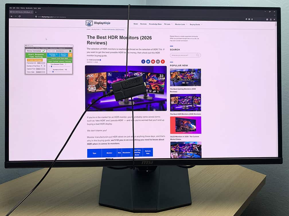 MSI MPG 322UR QD OLED X24 and OSRTT