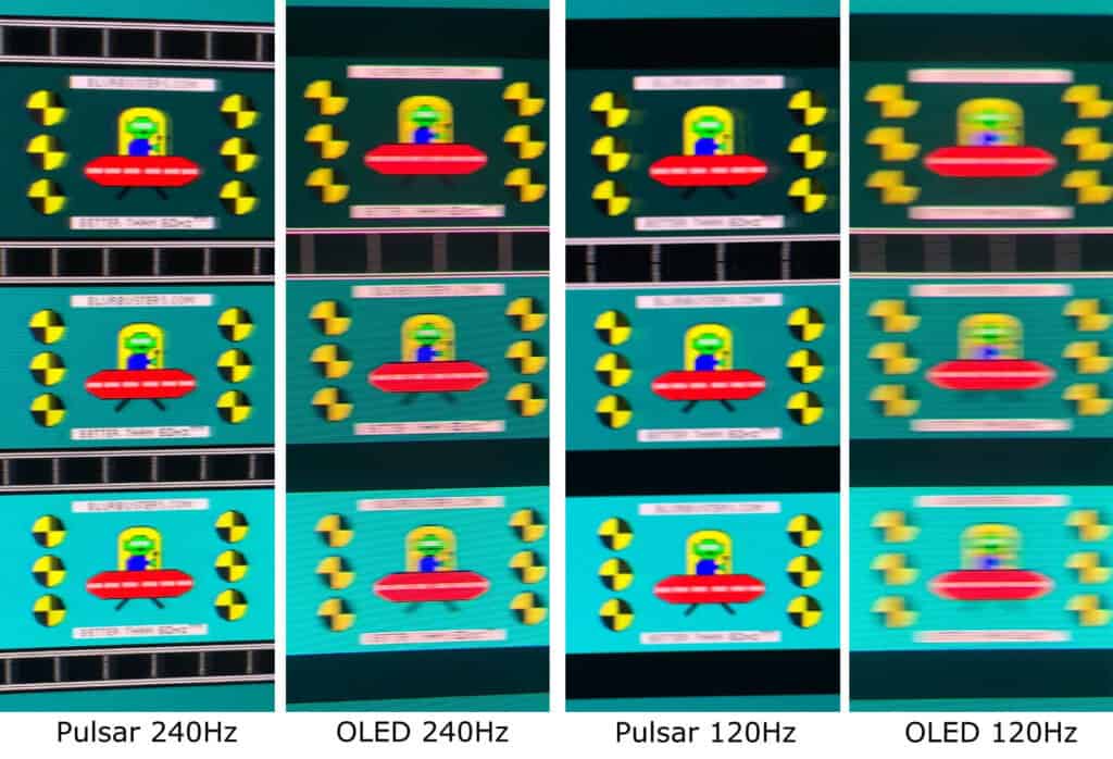 Pulsar vs OLED 120Hz and 240Hz