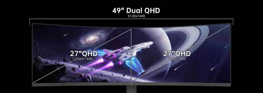 49 inch Dual QHD Resolution