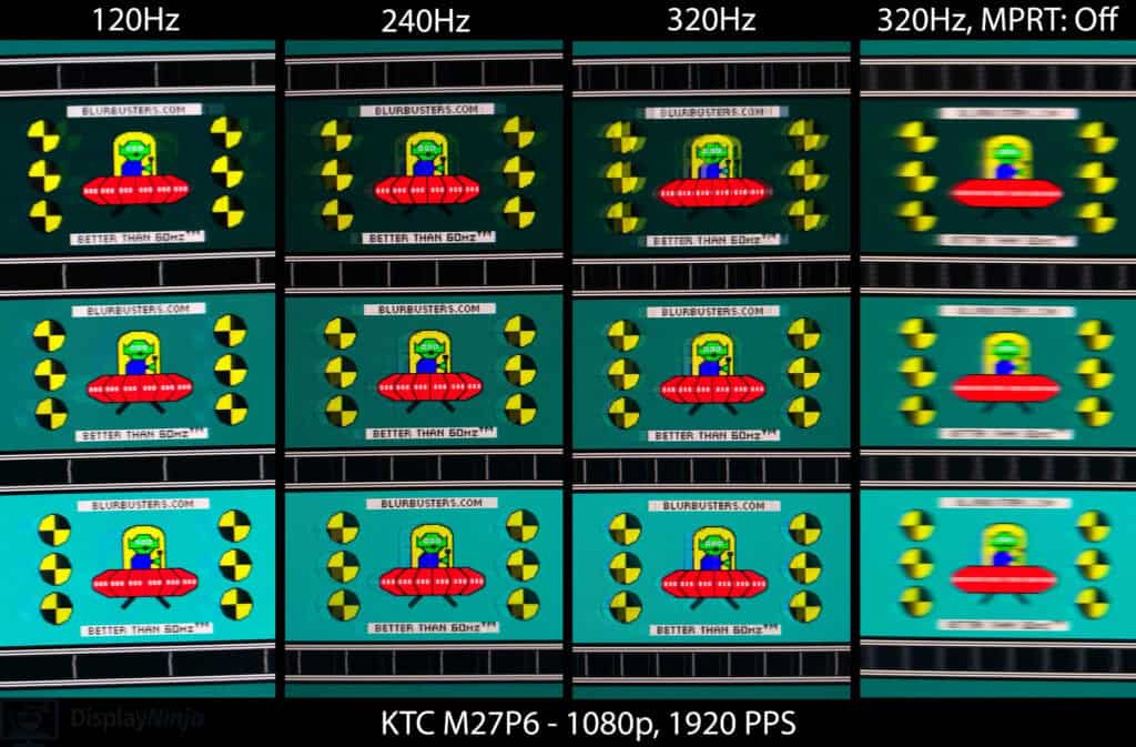 KTC M27P6 1080p UFO Ghosting Test MBR