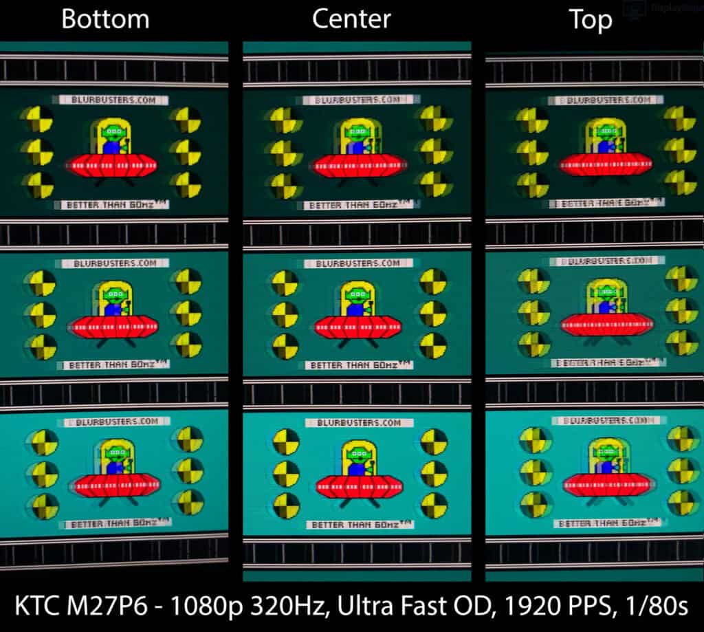 KTC M27P6 UFO Ghosting Test 1080p 320Hz