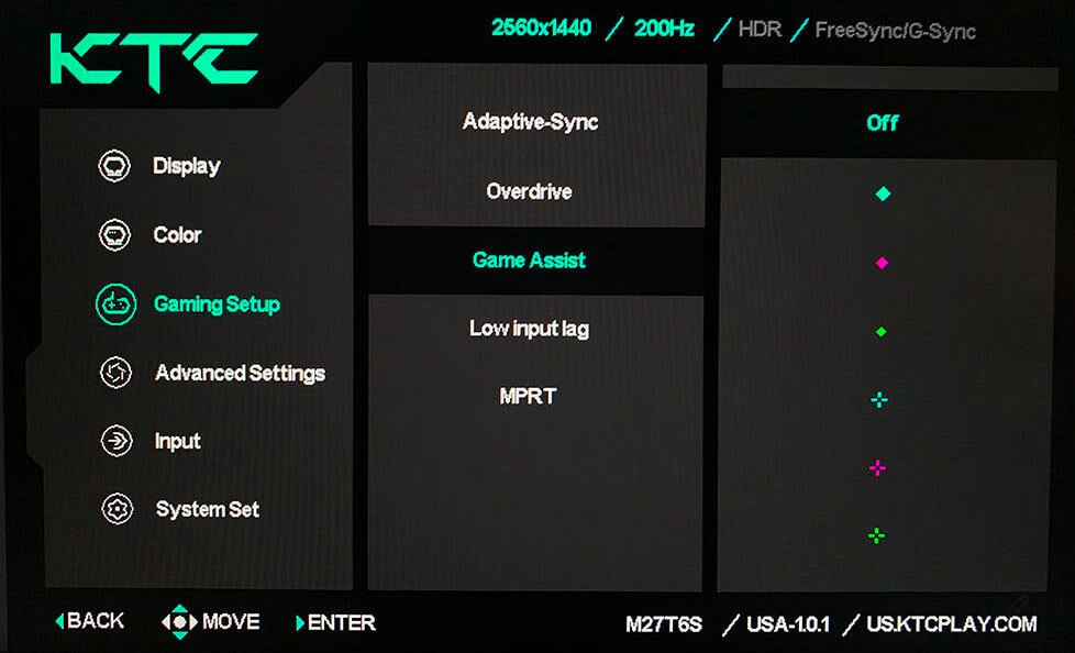 KTC M27T6S OSD Menu 4