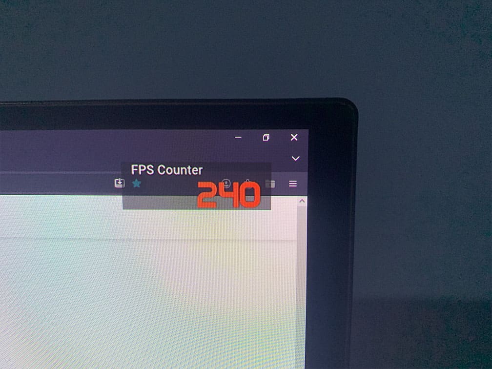 BenQ EX271UZ FPS Counter