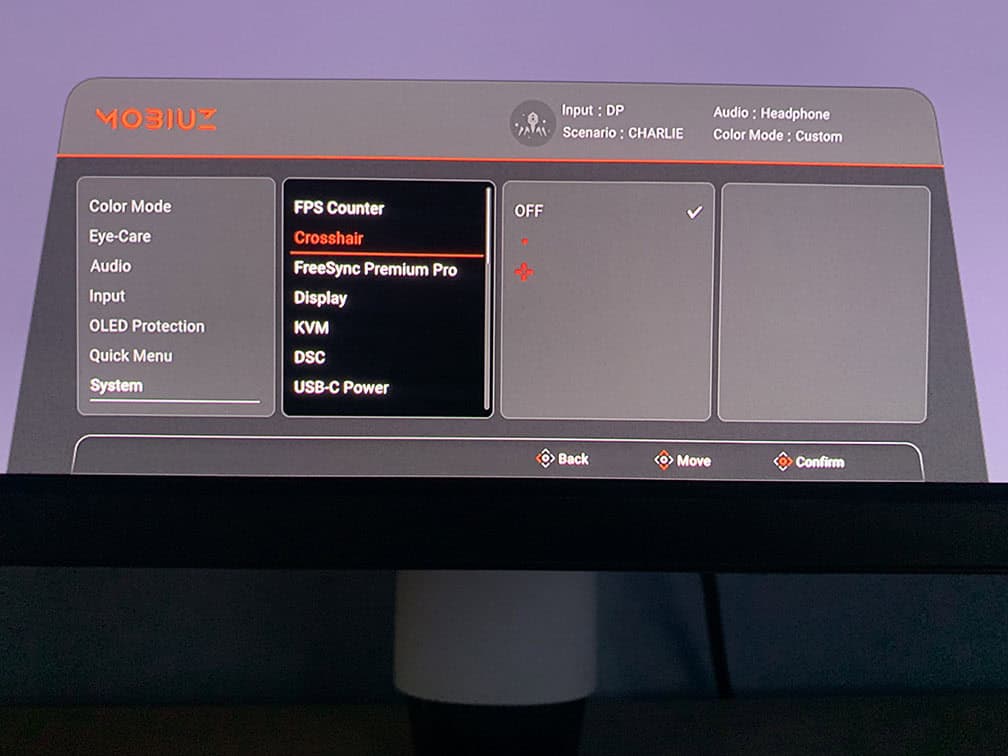 BenQ EX271UZ OSD Menu 2