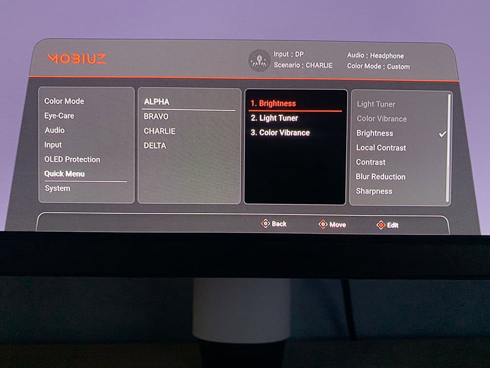 BenQ EX271UZ OSD Menu 3