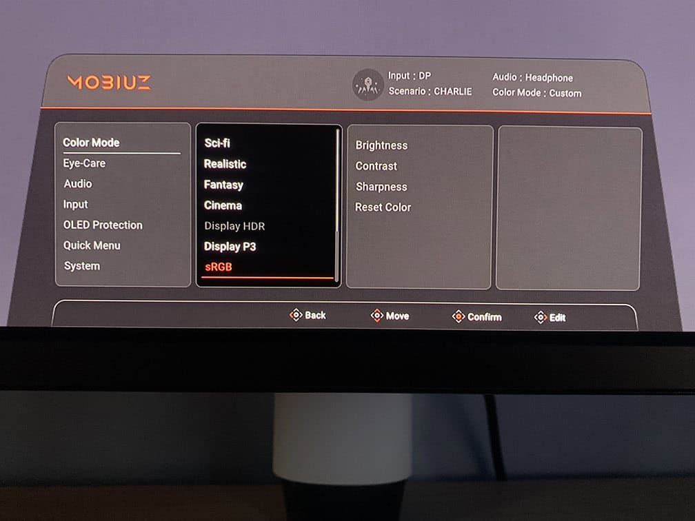 BenQ EX271UZ OSD Menu 8