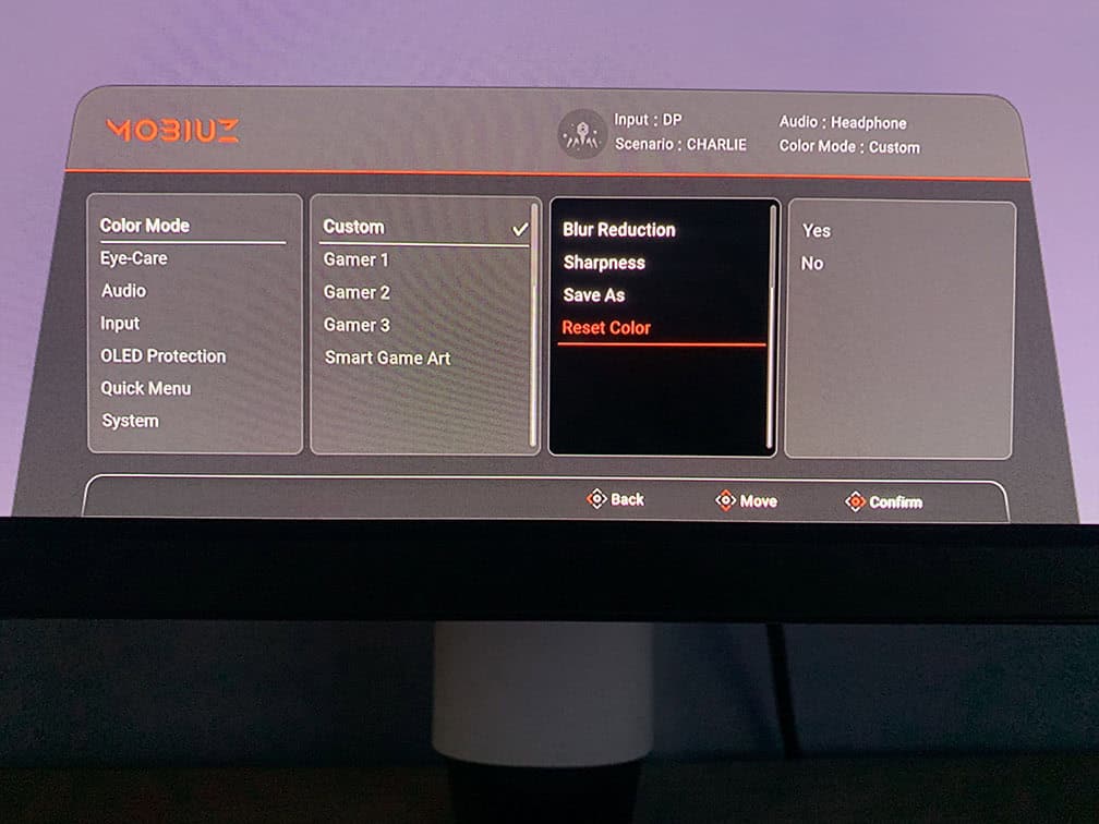 BenQ EX271UZ OSD Menu 9