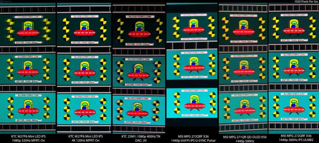 KTC M27P6 vs 360Hz TN vs 500Hz OLED vs 360Hz G Sync Pulsar vs ULMB2