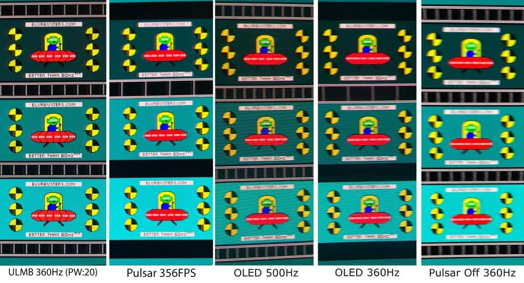 ULMB2 360Hz vs Pulsar 356FPS vs OLED 500Hz vs OLED 360Hz vs Pulsar 360Hz Off