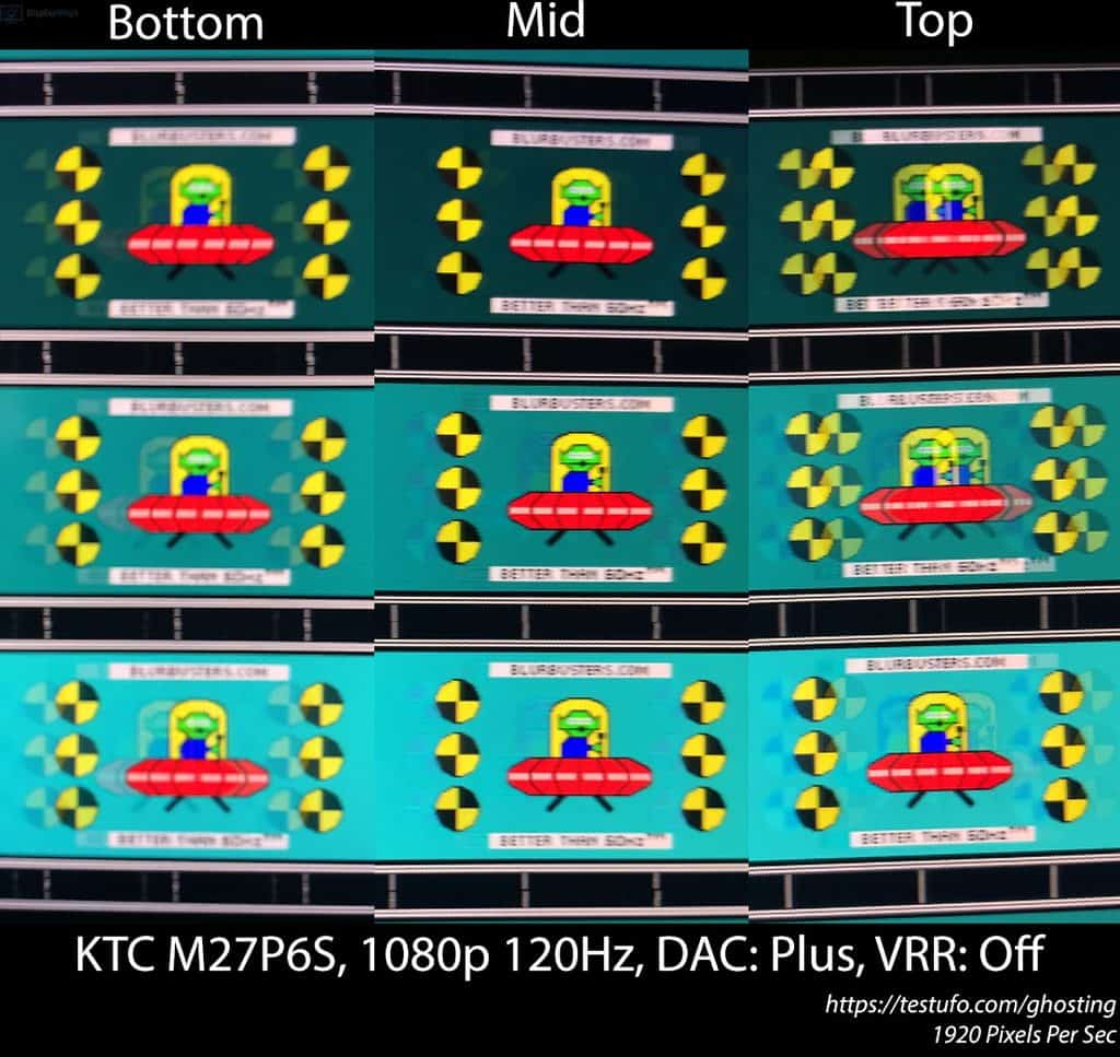 KTC M27P6S 1080p 120Hz Strobe Crosstalk