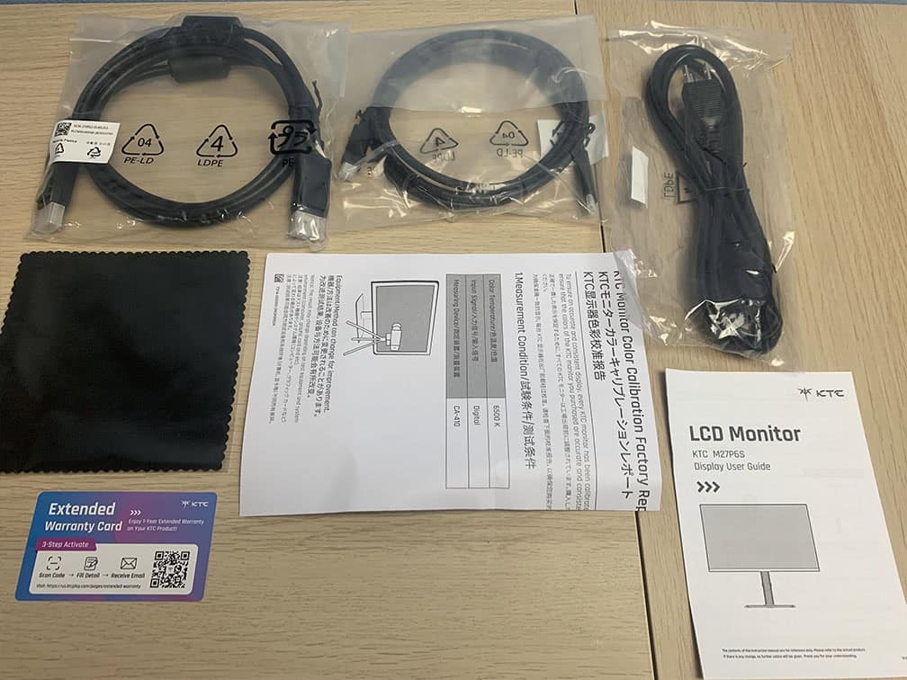 KTC M27P6S Cables