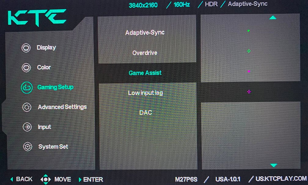KTC M27P6S OSD Menu 5