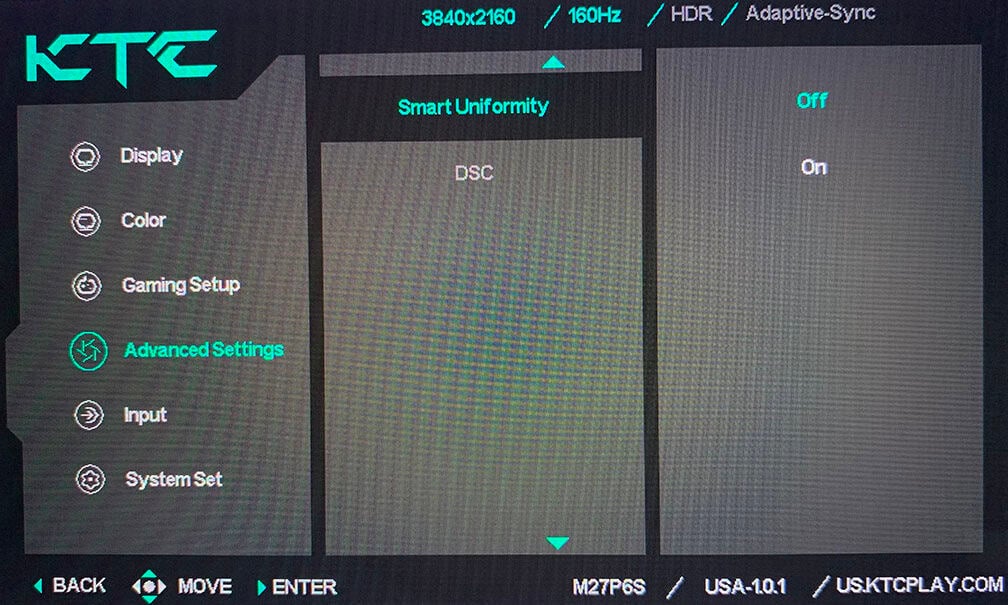 KTC M27P6S OSD Menu 7