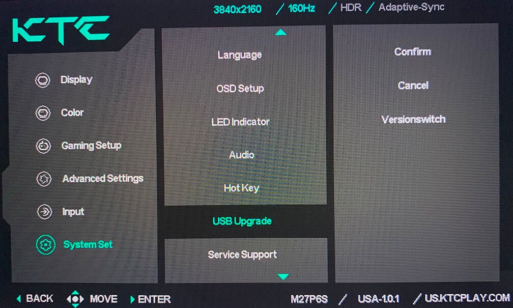 KTC M27P6S OSD Menu 9